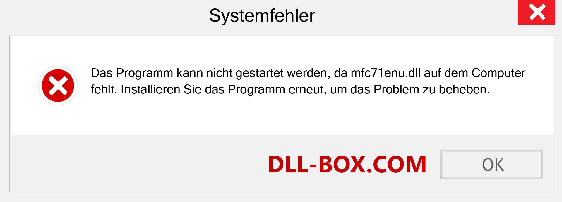 mfc71enu.dll-Datei fehlt?. Download für Windows 7, 8, 10 - Fix mfc71enu dll Missing Error unter Windows, Fotos, Bildern